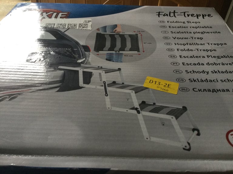 Dog ramp, foldable, three steps