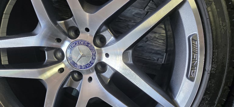 Mercedes Genuine AMG 19 alloy wheels + 4 x tyres 245 40 19 / 275 35 19 All Season