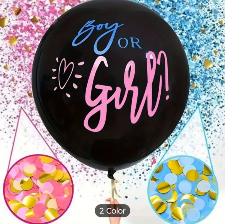 Gender reveal ballons, personalised