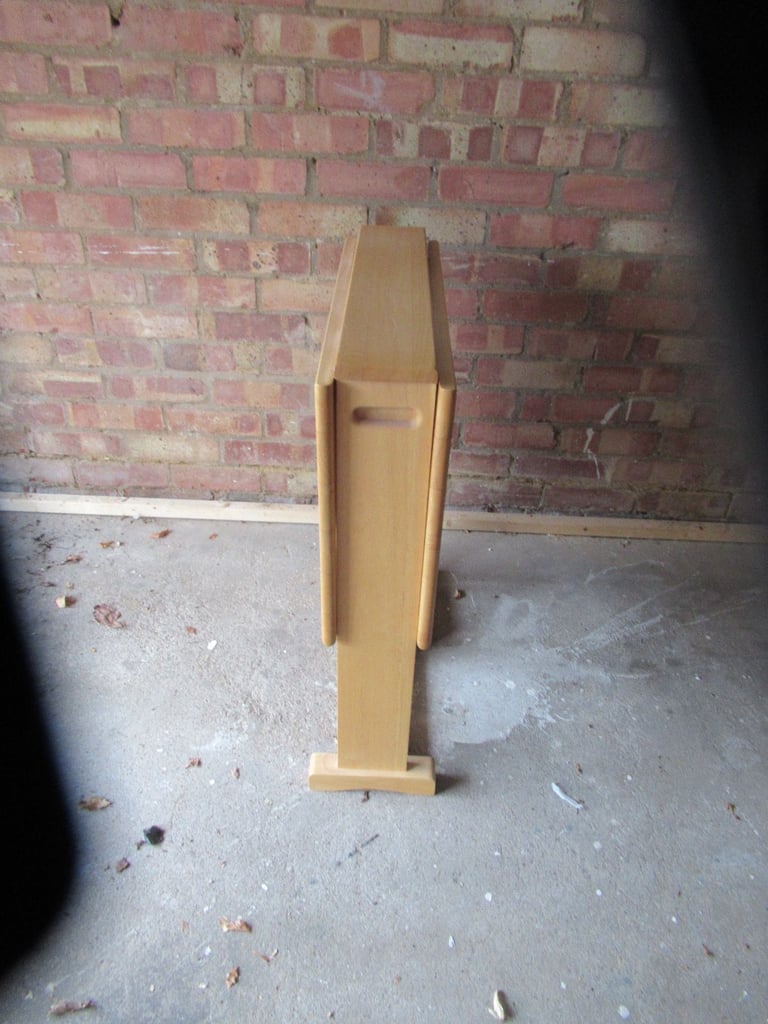 Compact beech coloured side table