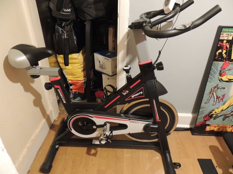 Gym Exercise Bike HOMCOM LCD Display Cardio Adjustable Resistance