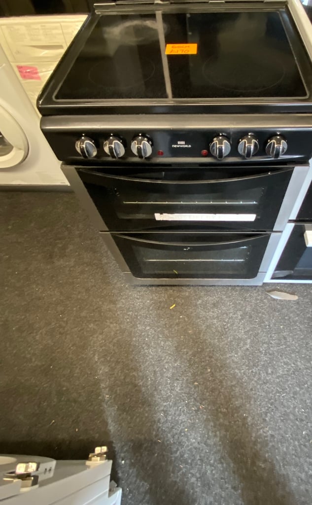 image for 📞BLACK NEW WORLD 60CM GLASSTOP ELECTRIC COOKER 