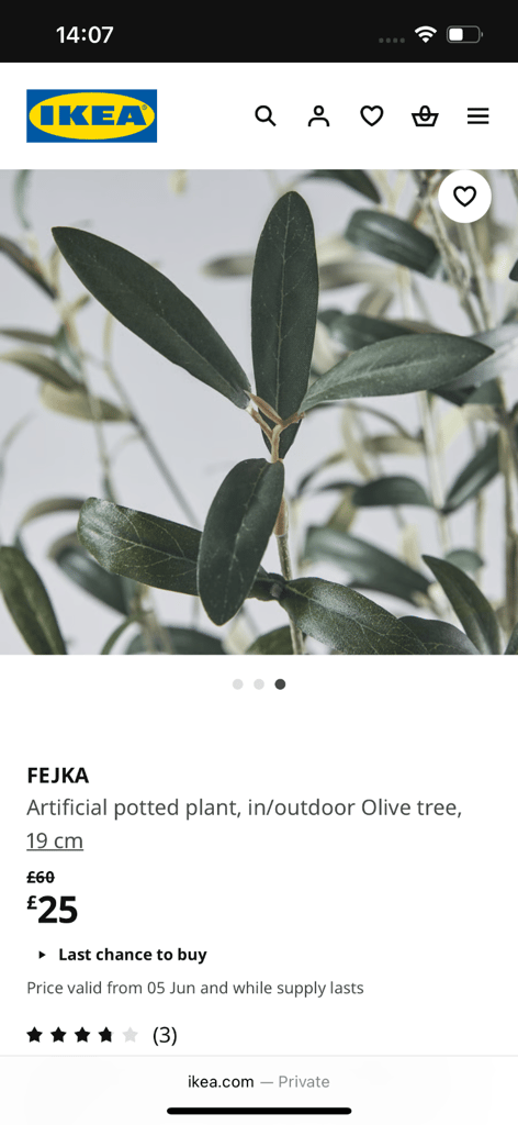 Faux olive tree