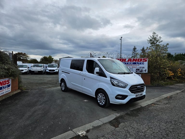 2020 ON 70 PLATE FORD TRANSIT CUTOM 320 130BHP LIMITED CREW VAN ULEZ FREE ZONE