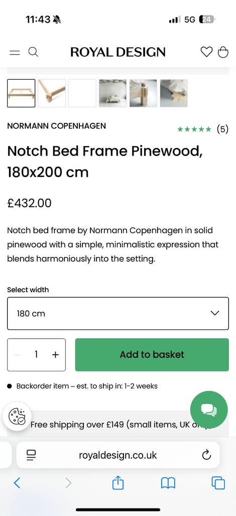 New Scandi Double Bed