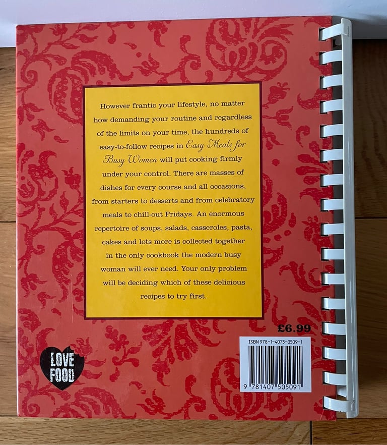 Simple Easy Meals for Busy Women Hardback Recipe Book
