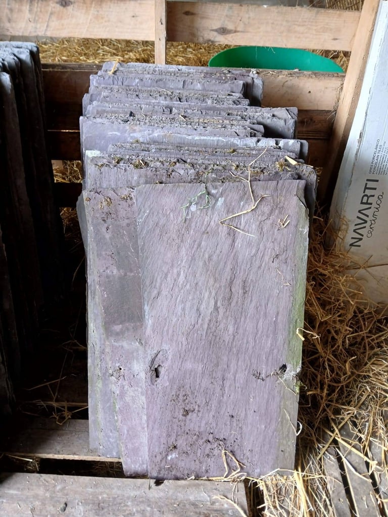 Bangor Blue Slates granite step scill roof ridge floor tiles chimney pot's brick reclaimed 