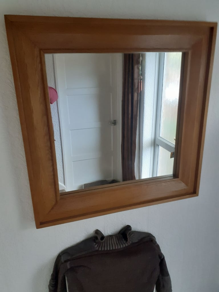 solid oak mirror