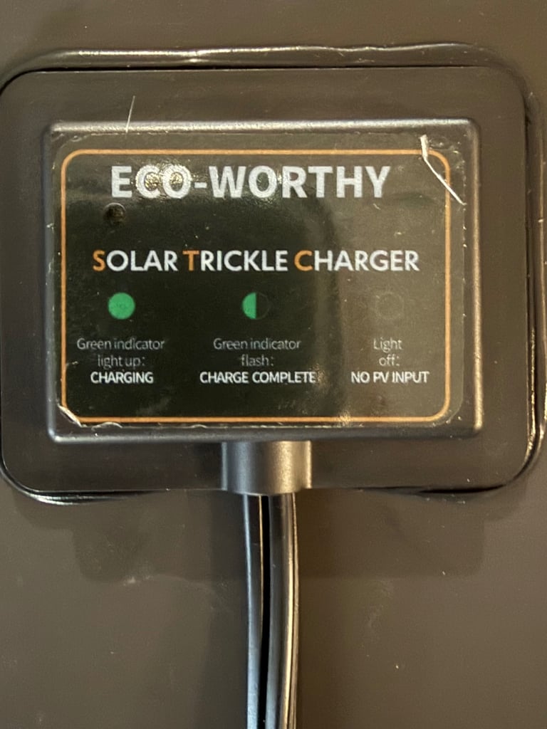 Solar panel to keep cat battery charged