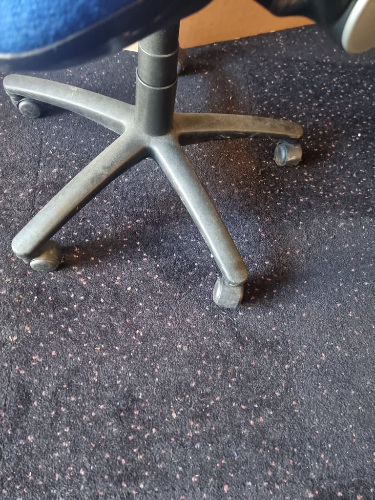 Large Blue Adjustable Office Swivel Desk Chair With Arms Good Quality 