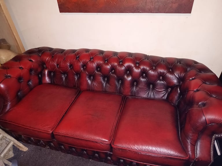 Reproduction Chesterfield Oxblood Sofa