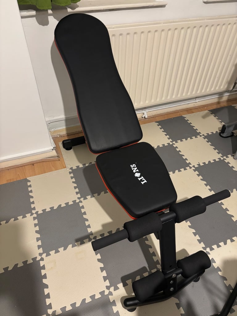 Home gym equipments, bench, leg stretcher, stepper..etc