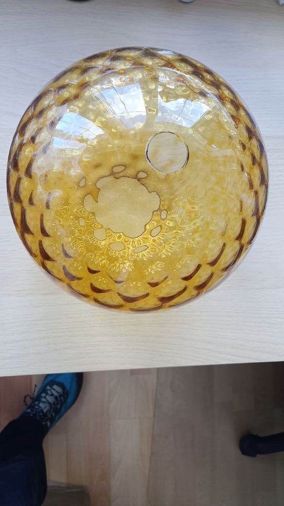 Retro chic glass lampshade