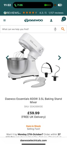 Daewoo mixer band new in box in Poole, Dorset Gumtree