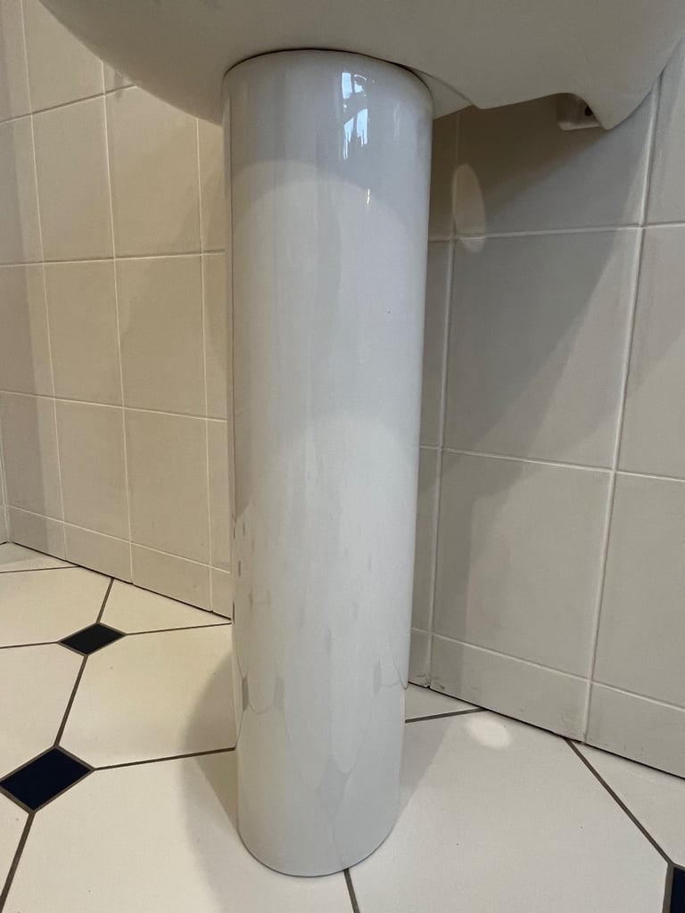 Sottini 60cm White Porcelain Pedestal Hand Basin