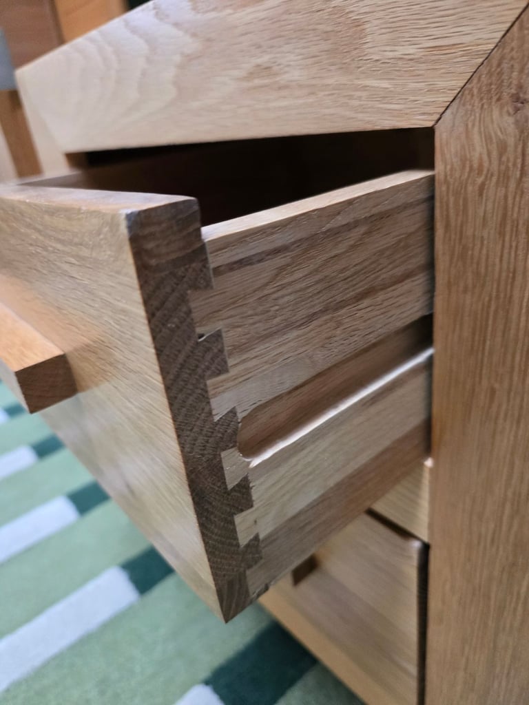 Solid oak bedside table cabinets ex Studio 1