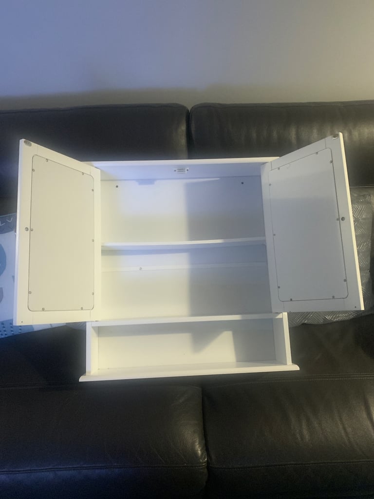 White bathroom cabinet 