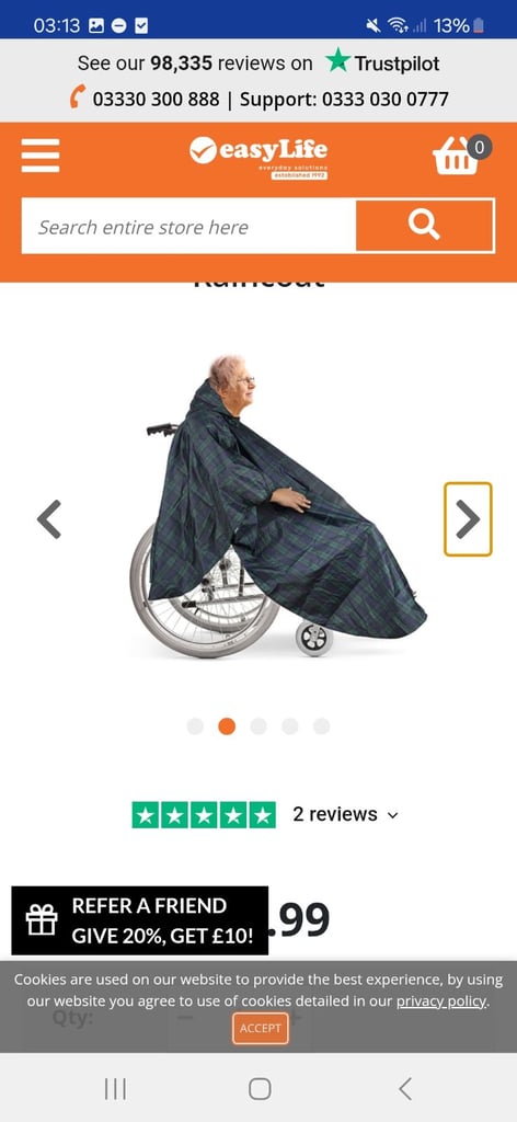 Waterproof wheelchair Rain cover