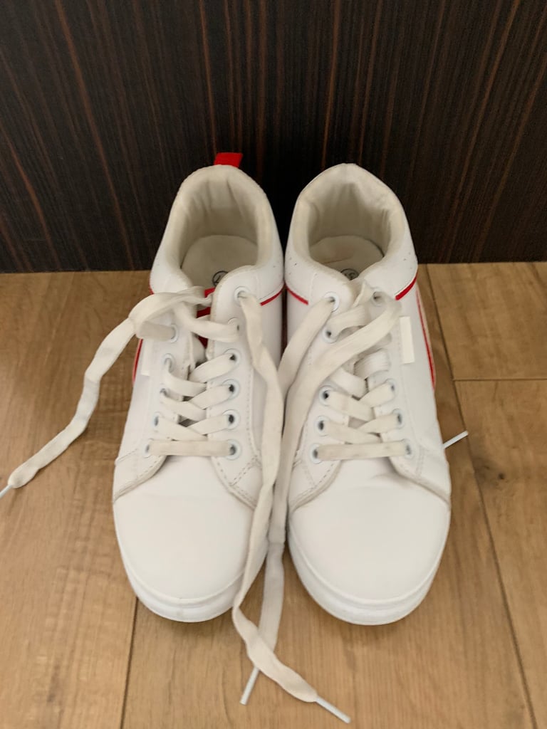 White Wedge Trainers Size 2