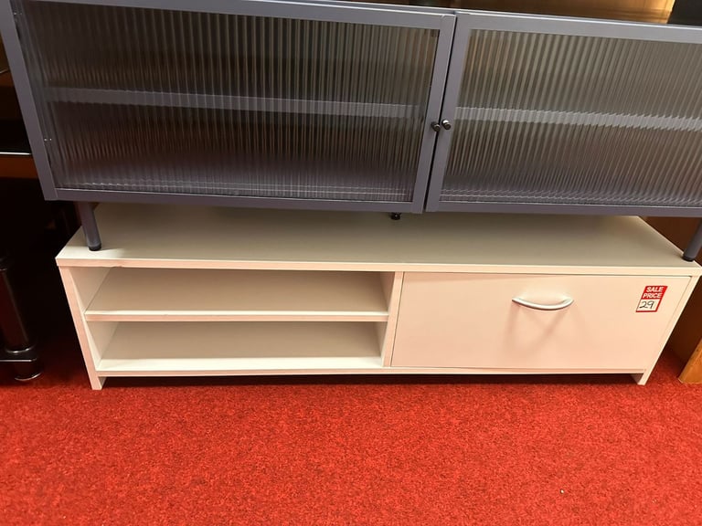  Habitat Squares 1 Drawer TV Unit - White 