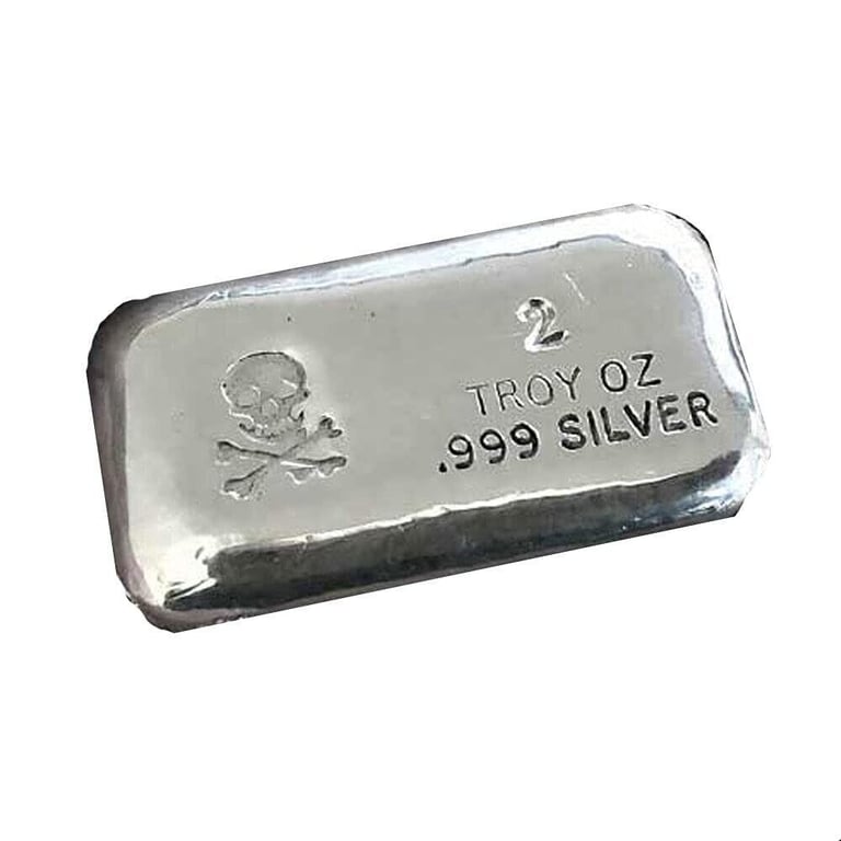 image for 2oz Silver Smooth Pirate Bar 2 oz 2 ounce two bullion coin with CERTIFICATE 