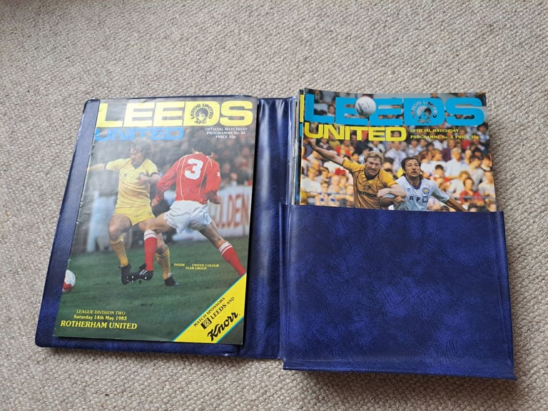 11 Full Season Sets of Leeds United Home Programmes