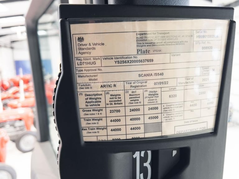 2022 (71) SCANIA S540 6X2 SMALL MIDLIFT HIGHLINE