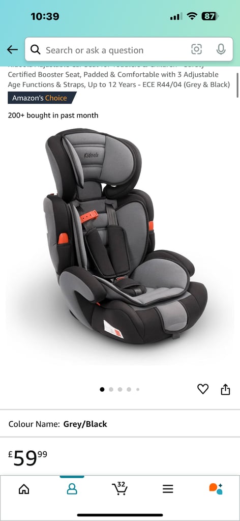 Gumtree car seats for toddlers best sale