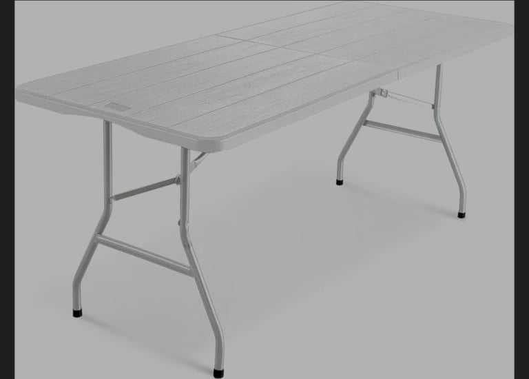 image for A new ( slight seconds ) 6ft plastic and metle  Folding Table with 