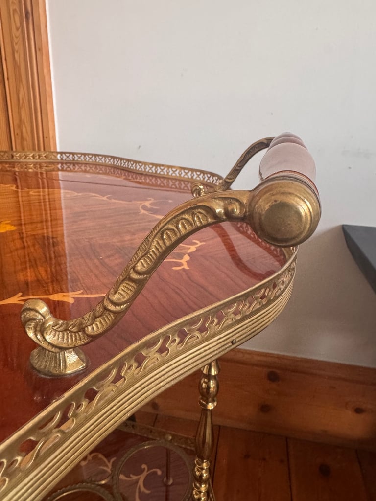 Vintage Italian Bar Cart Drinks Trolley