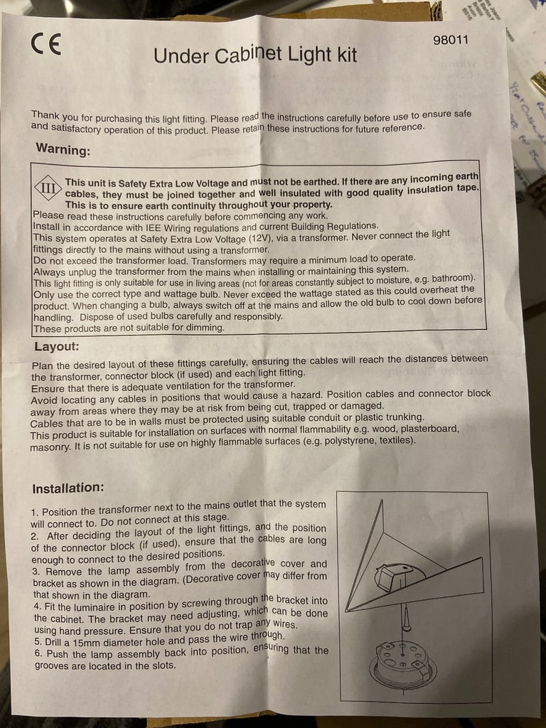 New undershelf/cabinet Light Kit