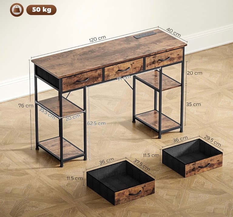 image for Computer Desk with Power Outlets
