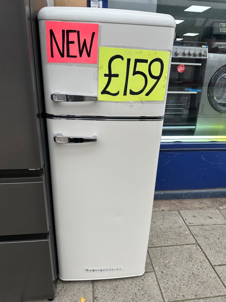 image for NEW/GRADED CREAM RETRO STYLE FRIDGE FREEZER 