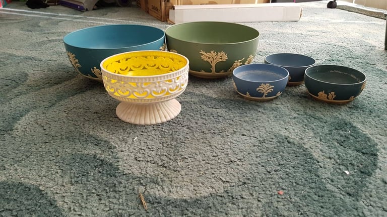 Vintage Dialene 1960s Better Maid Wedgewood Style Planters - Cash On Collection Only - Chatham