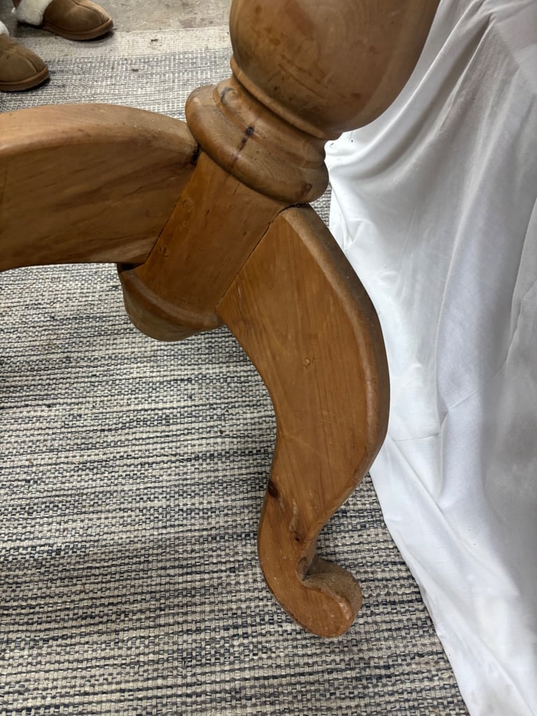 Reclaimed pine table with painted top
