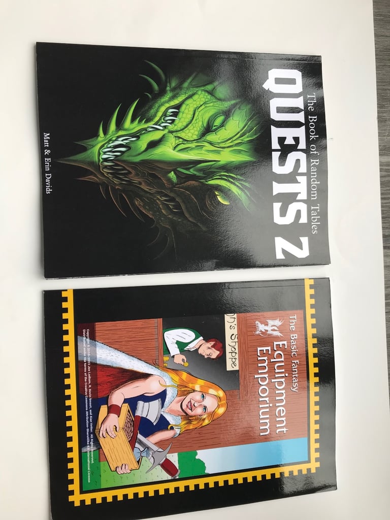 image for QUESTS BOOKS 1.2 &3 AND THE BASIC OF EQUIPMENT EMPORIUM PAPERBACKS