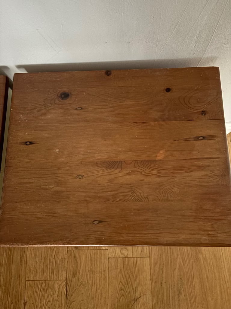 2 solid pine, painted, bedside cabinets