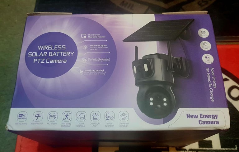image for 4K 8MP Wifi Solar Camera Dual Screen CCTV Human Detection Night Vision Surveillance Battery Cameras