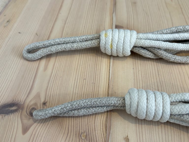 4 x Vintage Beige / Cream / Taupe Rope Modern Minimal Curtain Tie Backs