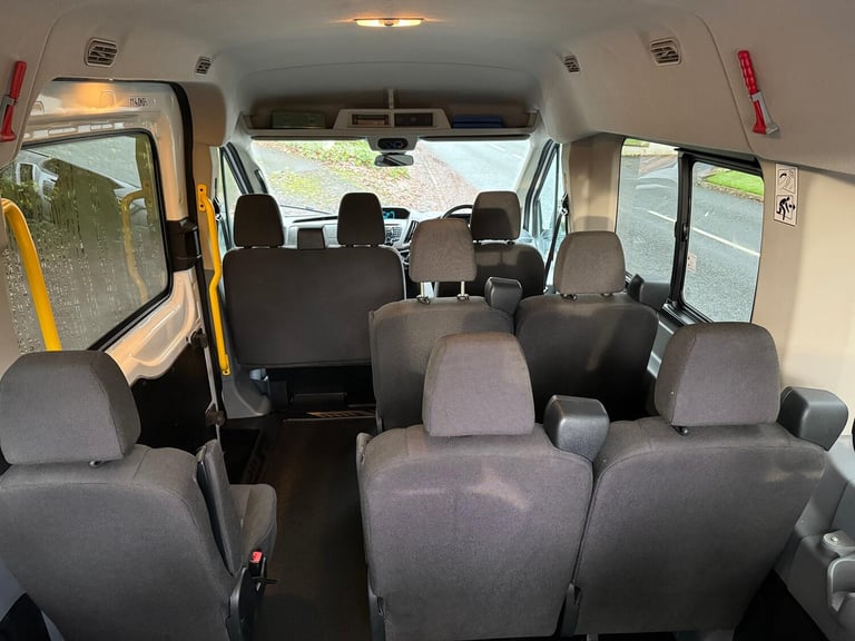 FORD TRANSIT MINIBUS, 12 SEAT TREND, 2.2, WHITE. EU 6 / ULEZ COMP. A/C. INC VAT