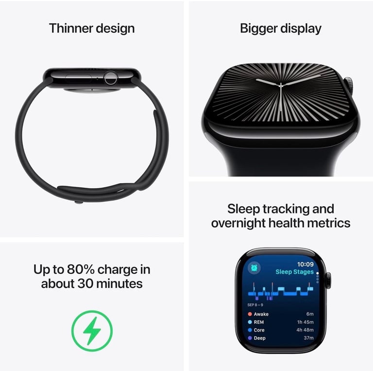 APPLE WATCH SERIES 10 | 46MM IN JET BLACK ALUMINUM: MODEL NO A2999 