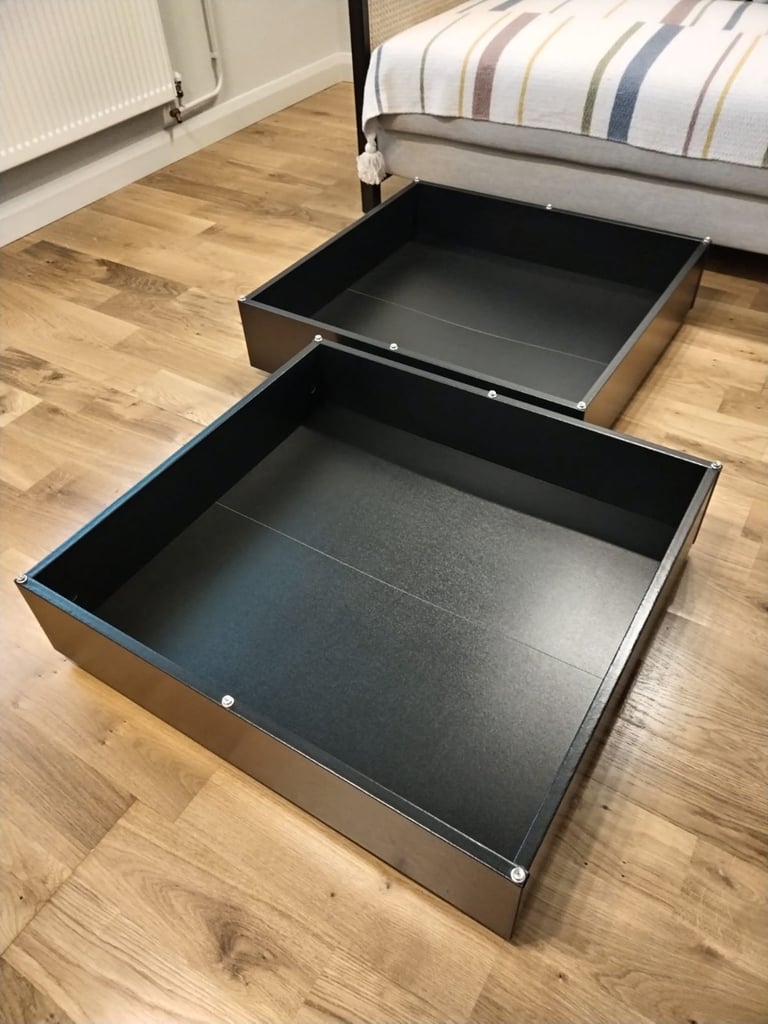 image for IKEA VARDÖ under bed storage drawers with dust covers