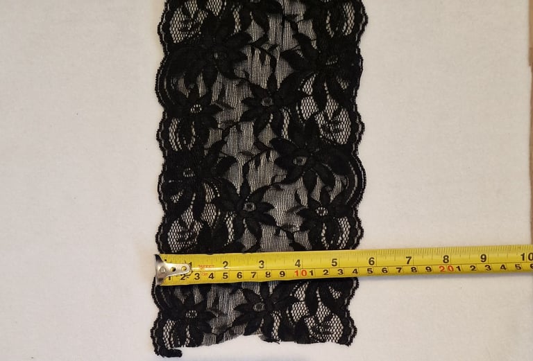 Lace Trim 5.51"/14 cm wide 50Yards/45.72 m New Bridal Wedding Scallop Edge Black