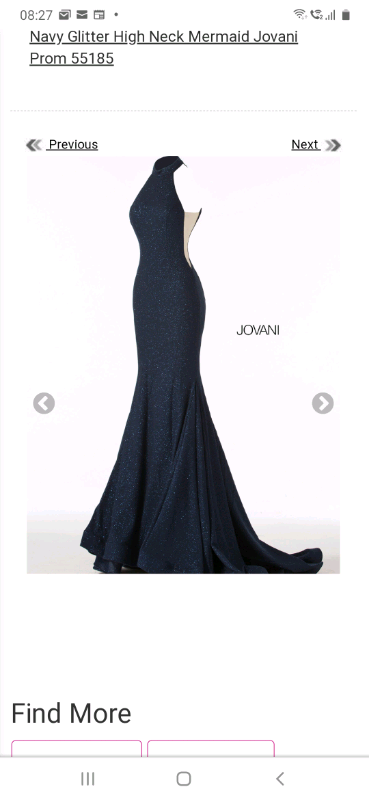Jovani mermaid style dress 