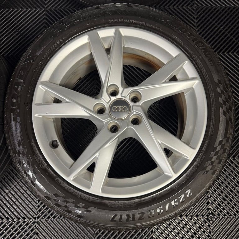 17'' GENUINE AUDI A4 SILVER Y SPOKE B8 B9 ALLOY WHEELS ALLOYS TYRES