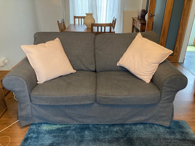 image for Stylish Grey Fabric Sofa - Good Condition