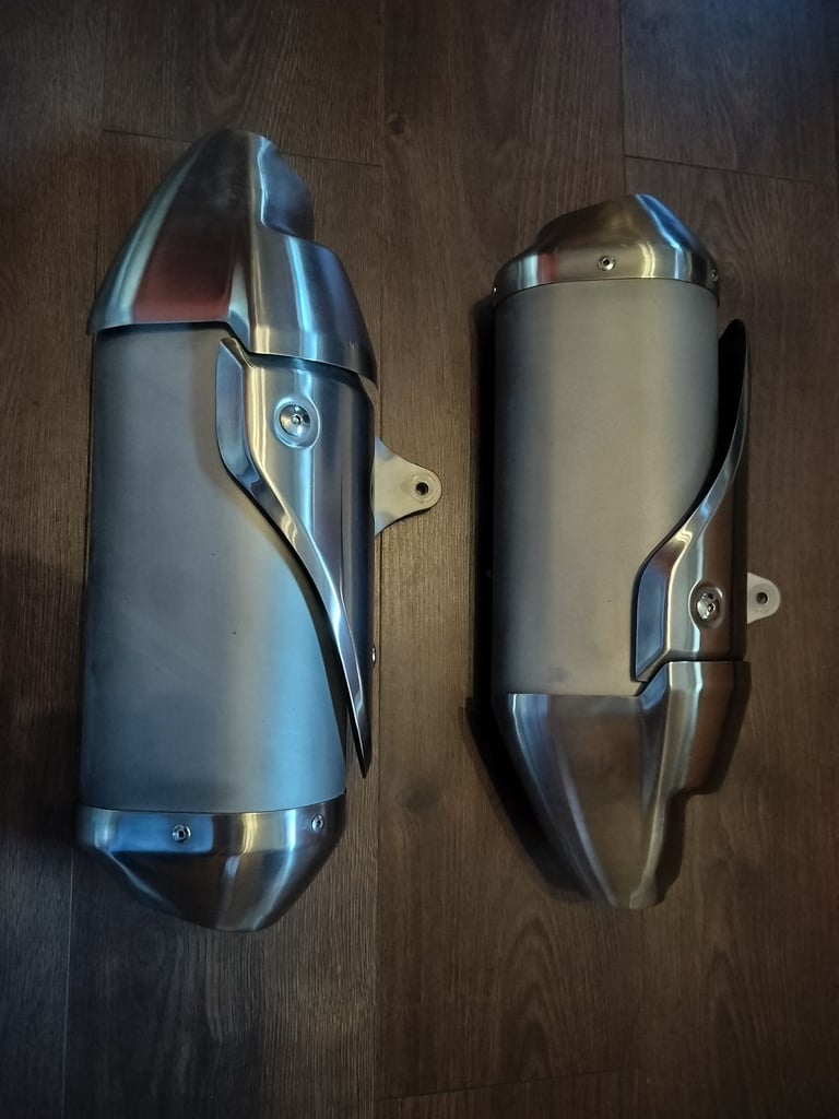 2012 Triumph 1050 Speed Triple genuine exhaust silencers (Pair)