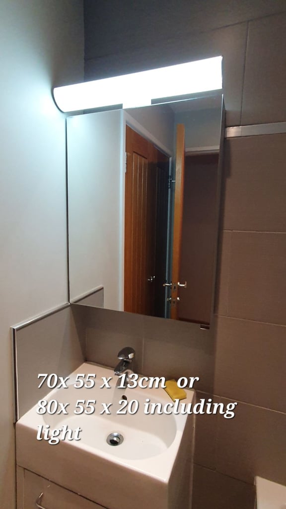 image for Bathroom mirrored cabinet. cupboard