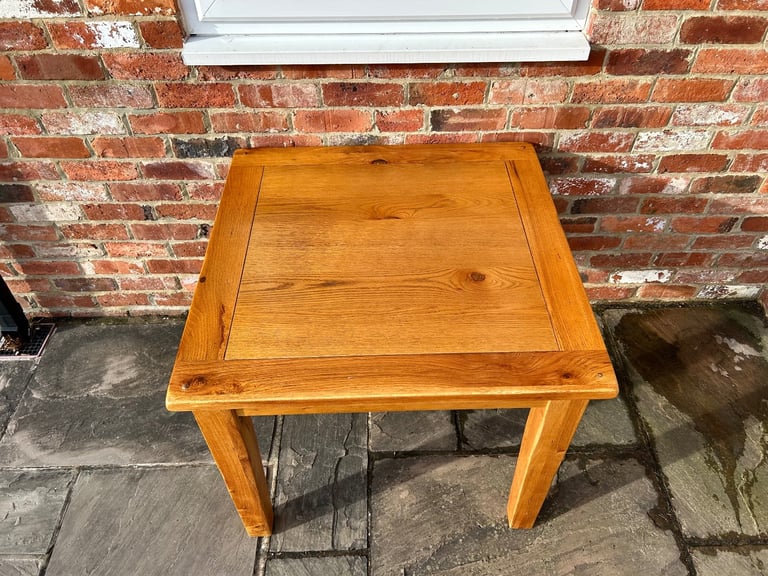Rustic Solid Oak Square Dining Table - Great Condition 