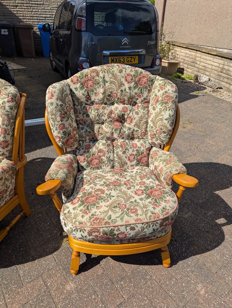 3 piece Ercol style sofa set 